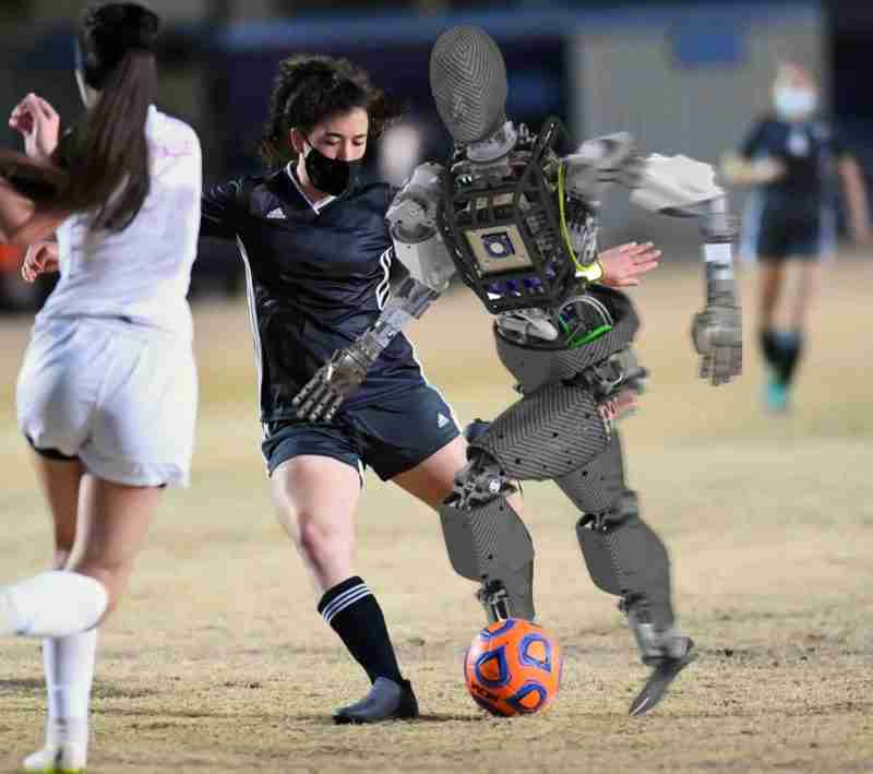 darpa war robot allowed to play in high school female sports.