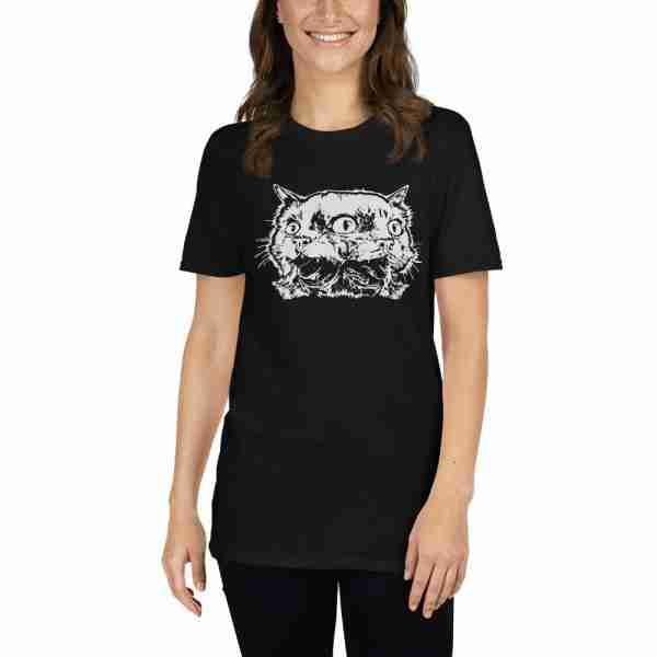 unisex basic softstyle t shirt black front 62b0fc39a0116 Witchy Cat Two Faced Cat T-Shirt Witchy Cat Two Faced Cat T-Shirt
