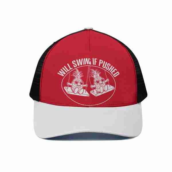101741 1d5b2f9e f6c6 4be6 9d98 b7b1f07b6b23 Swinging Pineapples Cap With Black Half-mesh Awesome Vacation Hat Swinging Pineapples Cap