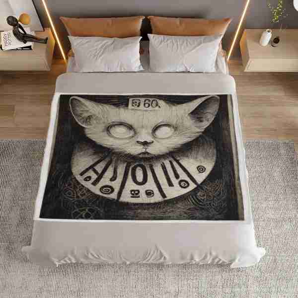 101741 d13e4fd7 99d5 4187 ac8c 3cd311d9f62c Occult Blanket- Dark Cat Ouija Occult Blanket- Dark Cat Ouija
