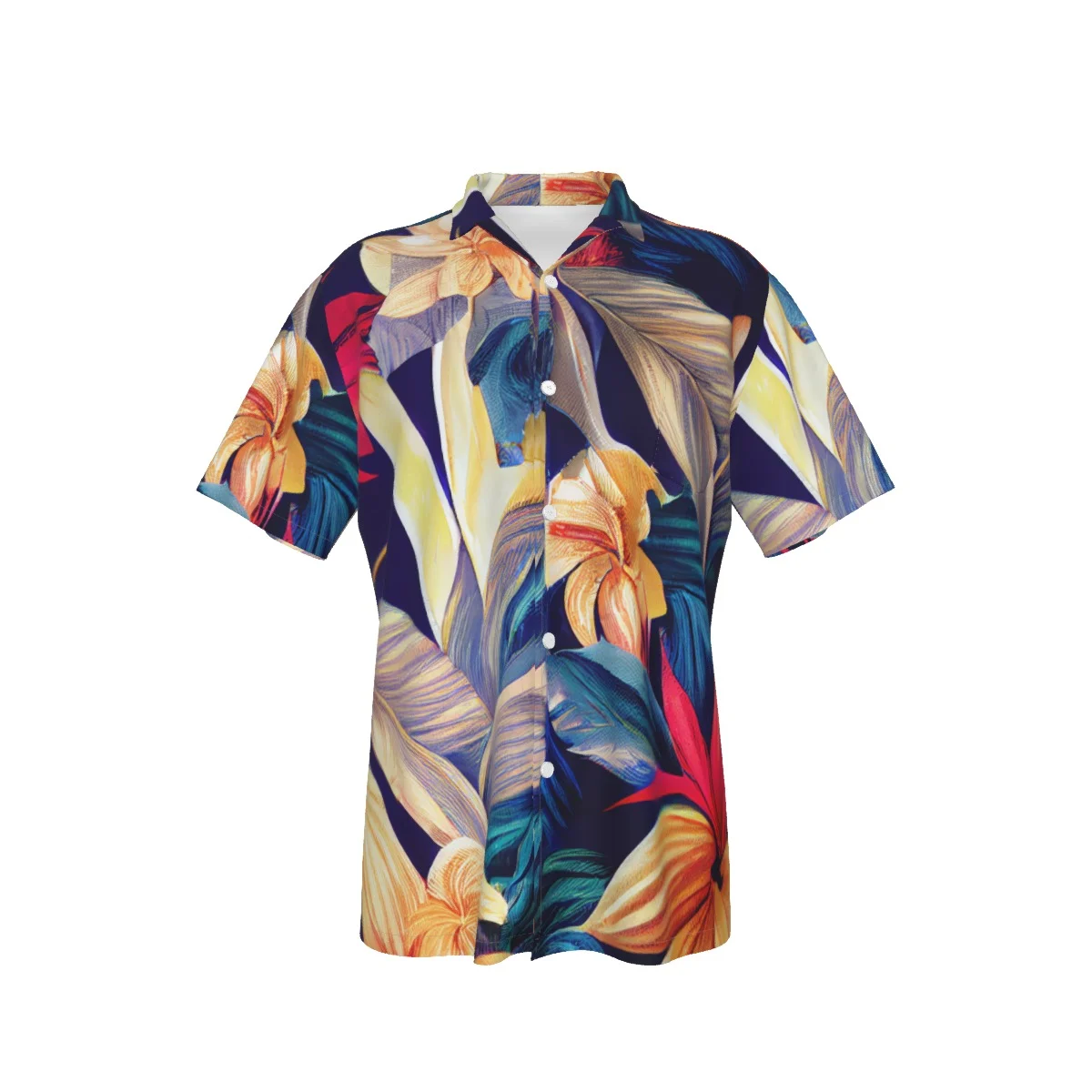 Colorful Hawaiian Shirt With Pocket